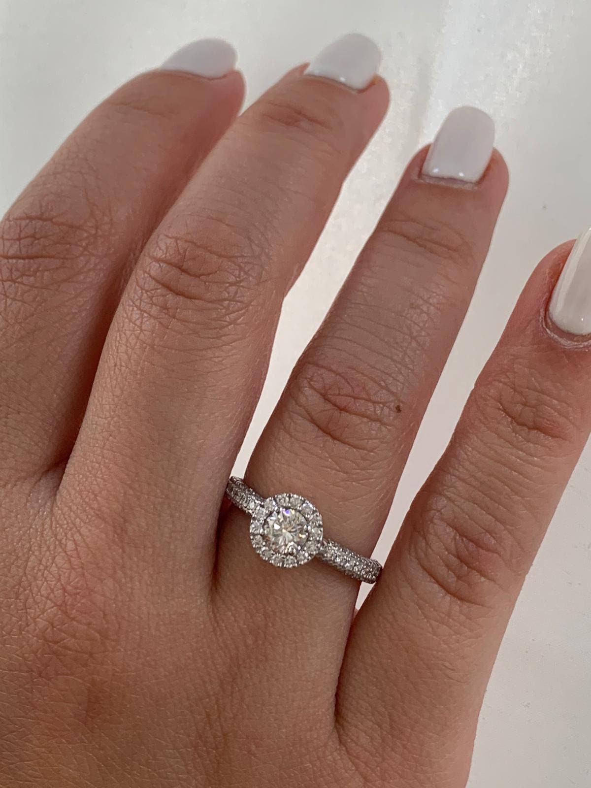 Diamond engagement ring 0.79 carat natural diamonds Etsy