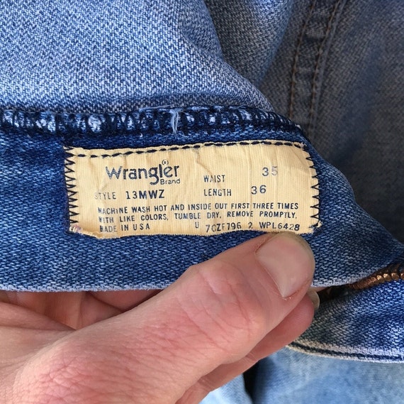 Buy VTG 70s Wrangler 13MWZ Scovill Zipper Cowboy Cut Western Denim  