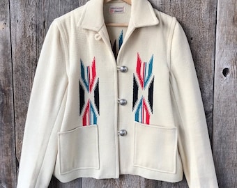 1950'S Losso HAND WOVEN CHIMAYO JACKET Vintage 1930's Chimayo