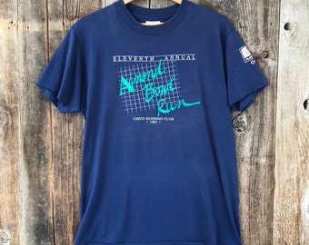 VTG 1985 Chico Running Club 11th Almond Bowl Run Single Stitch T-Shirt, Large