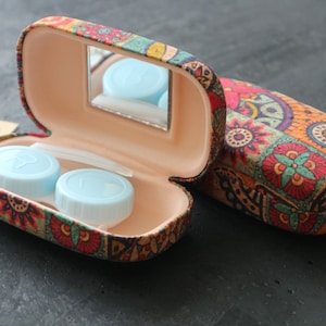 Cute contact lens case Lens accessories Lens organizer Eye lens case Portable Contact Lens box