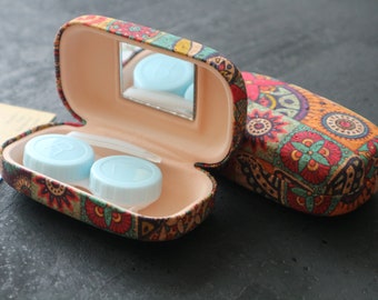 Cute contact lens case Lens accessories Lens organizer Eye lens case Portable Contact Lens box