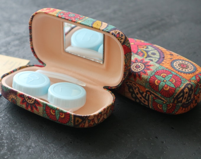 Cute contact lens case Lens accessories Lens organizer Eye lens case Portable Contact Lens box