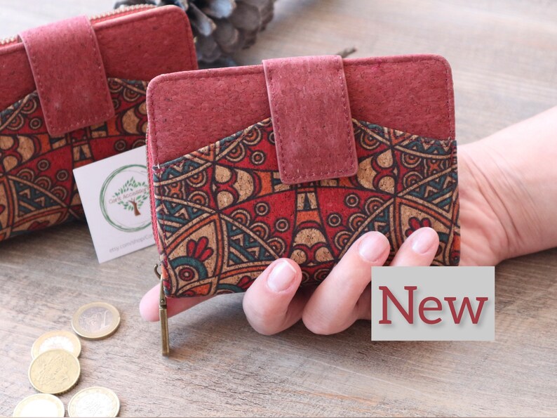 Small wallet Vegan wallet for women Сork wallet 