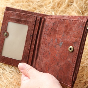 Bifold wallet for men RFID wallet Cork wallet Minimalist wallet Card holder Fossil wallet Bosca wallet image 7
