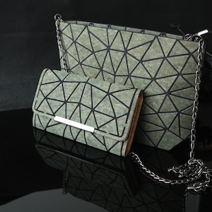 Monederos de corcho, Conjunto de bolso y cartera de corcho, cartera de corcho, bolsos de mano de corcho, monederos de mujer, bolso de hombro de mujer