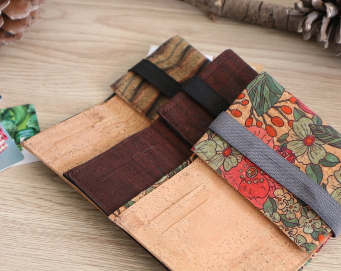 Minimalist small wallet for men Vegan slim wallet Pocket wallet