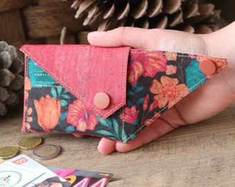 Adorable petit portefeuille pour femme Portefeuille mince végétalien Porte-cartes