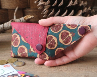 Small wallet for men Slim wallet women Cork minimalist wallet