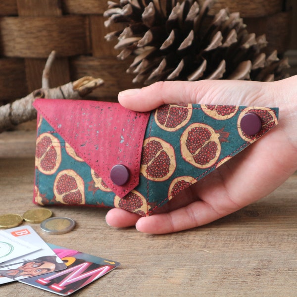 Small wallet for men Slim wallet women Cork minimalist wallet