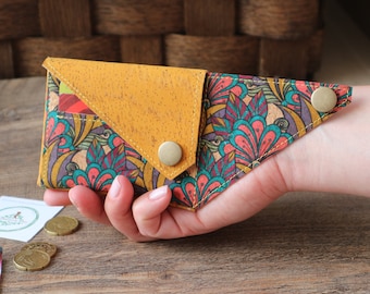 Boho Cork Wallet: Small Change & Card Holder