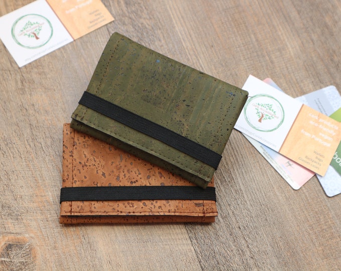 Small vegan wallet for men Cute minimalist wallet Card holder wallet Travel wallet