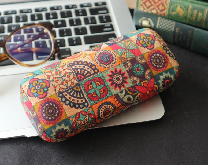 Big Hard Cork Glasses Case, Colourful Sunglasses Case, Womens Eyeglass Cases, Fold Glasses Case, Durable Glasses Case, Eyeware Accessories