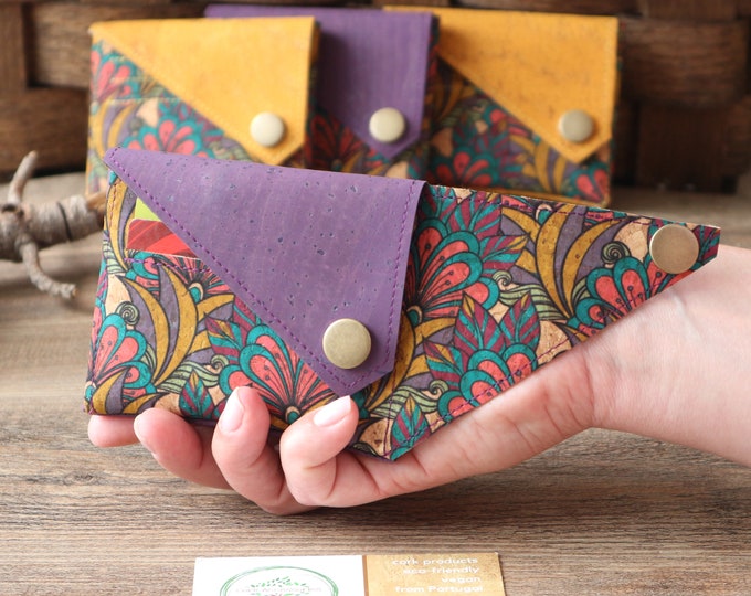 Small wallet women Vegan men wallet Card holder