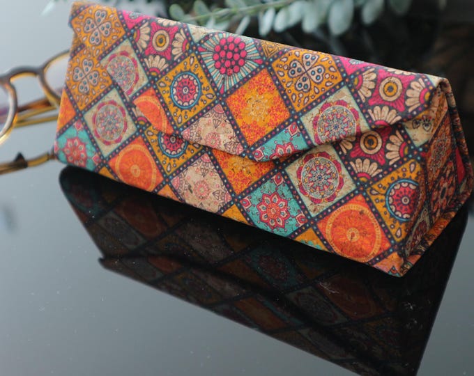 Sunglasses case Hard glasses case gift Cork eyeglass case