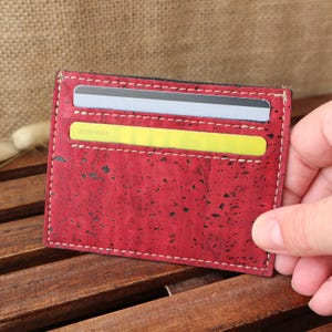 Tarjetero vegano, Tarjetero de identificación, Tarjetero de visita, Mini billetera para hombre y mujer