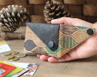 Cute small wallet women Vegan slim wallet Card holder