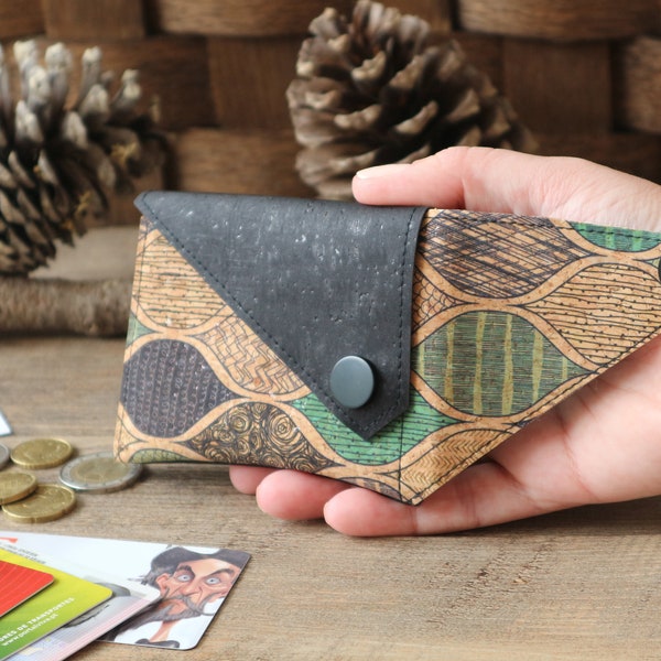 Cute small wallet women Vegan slim wallet Card holder