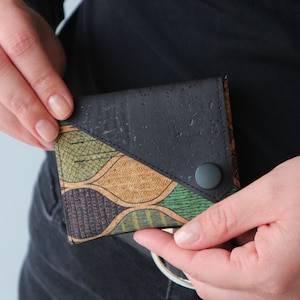 Adorable petit portefeuille pour femme Portefeuille mince végétalien Porte-cartes image 3