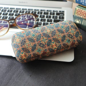 Grand étui à lunettes rigide en liège, Étui à lunettes de soleil coloré, Étuis à lunettes pour femme, Étui à lunettes pliable, Étui à lunettes durable, Accessoires pour lunettes