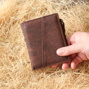 Bifold wallet for men RFID wallet Cork wallet Minimalist wallet Card holder Fossil wallet Bosca wallet image 2