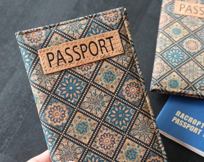 Passport cover, Cork Unique Passport Covers, Passport holder women, Passport cover men, Cute passport cover, Vegan passport holder
