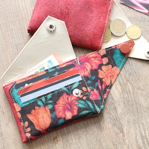 Adorable petit portefeuille pour femme Portefeuille mince végétalien Porte-cartes image 9