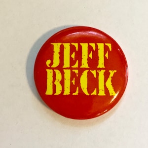 Jeff BECK Pin/Button * Pin Circa 1980s * Vintage * Original * Collectible