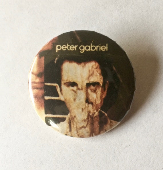 Peter GABRIEL Pin/button * Pin Circa 1980s * Vintage * Original