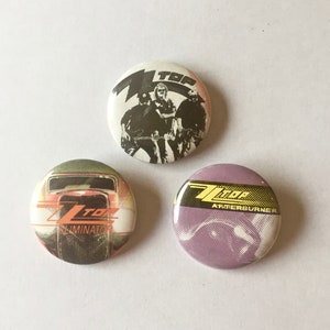 ZZ Top Pin/Button * Pin Circa 1980s * Vintage * Original * 3 styles to choose from * Price listed is per each pin