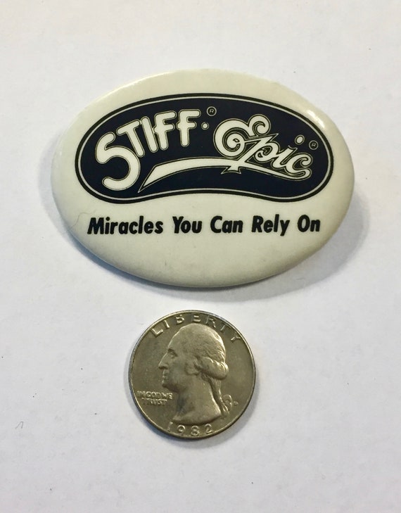 Stiff Epic Records Pin/Button * Pin Circa Late 19… - image 2