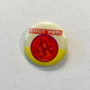 Iggy Pop Pin/Button * Pin Circa 1980s * Vintage * Original * Collectible * Stooges