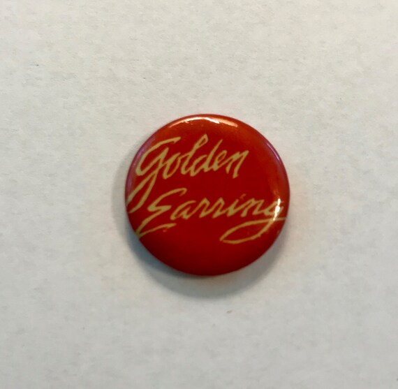 Golden Earring Pin/Button * Pin Circa 1980s * Vin… - image 1