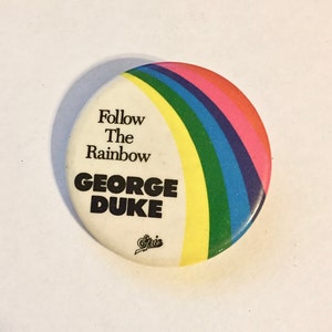 George DUKE Pin/Button * Circa 1980s * Vintage * Original * Collectible * Mothers of Invention