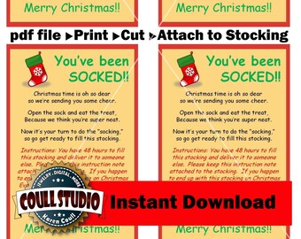 Been socks Etsy image relating to You Ve Been Socked Printable identify Been socks Etsy