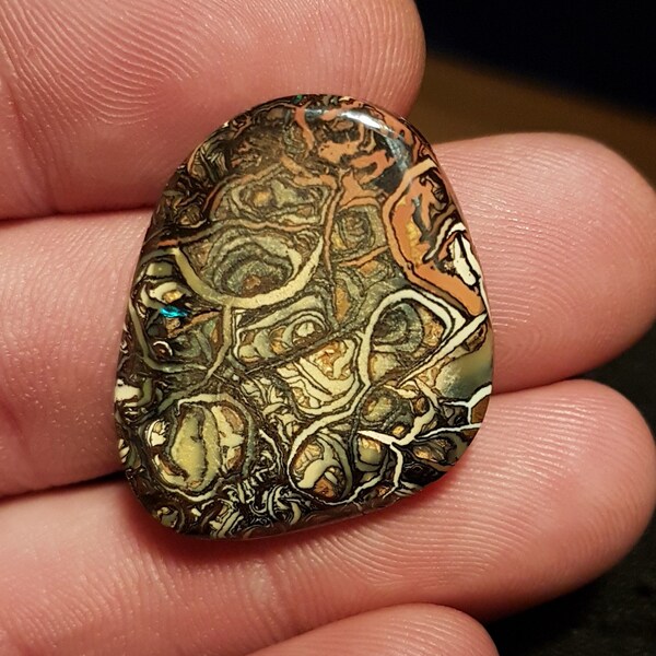 Opale Boulder Taillée En Cabochon 2.70 Carats - O&co, Cadeau Noël, Neuf Sans Boîte
