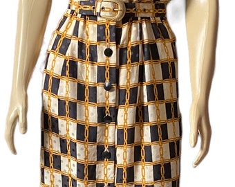 Fabulous Adrianna Papell silk dress from the 80s in 100% silk
