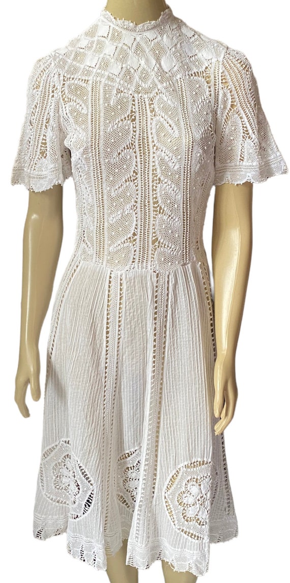 Rare and fabulous vintage lace guipir dress