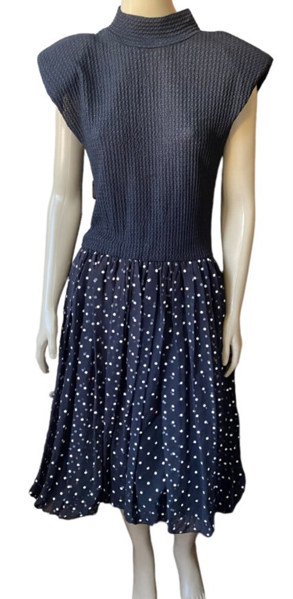 This Vintage Alyn Paige Dress with A Balloon Skirt in Polka Dots Is Charming.