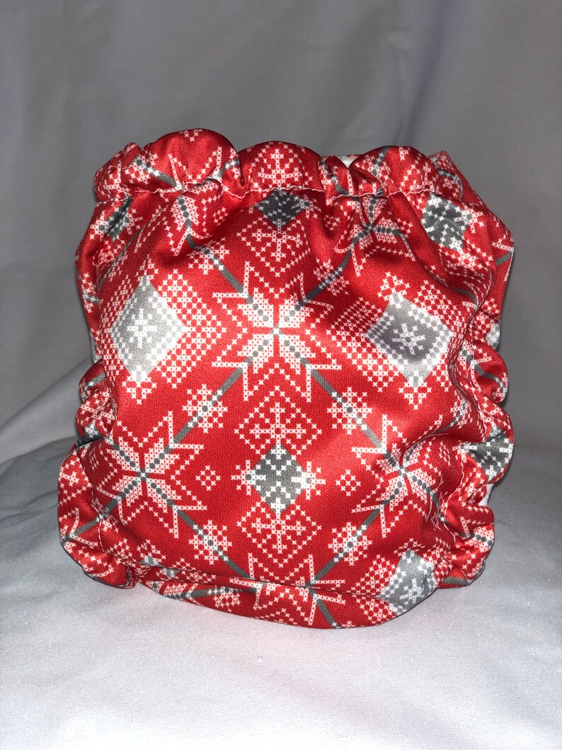 One Size Girl Cloth Diaper Cloth Diaper Cloth Diaper Boy Cloth Diaper Winter Red Sweater - Pocket Diaper Fair Isle