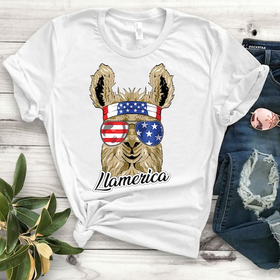 Usa Patriotic Llama Shirt - July 4th T-Shirt - Alpaca Usa Patriotic Llama Shirt - July 4th T-Shirt - Alpaca