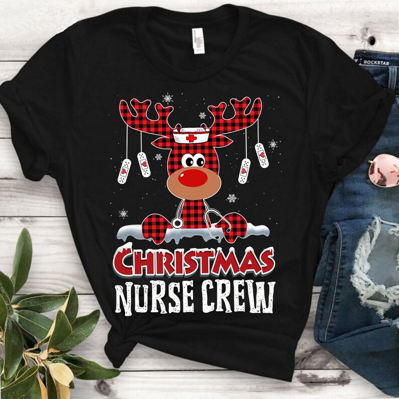 Christmas Nurse Crew Shirt Boo Boo Crew Reindeer Nurse Christmas Tee Christmas Nurse Shirts