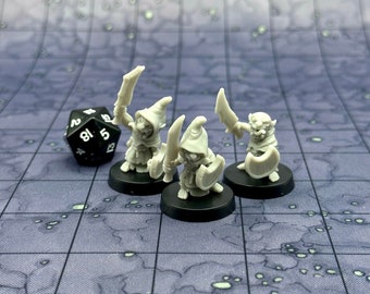 Goblins with Swords, Dungeons and Dragons 8k Resin Miniatures DnD D&D Pathfinder Mini 28mm 32mm