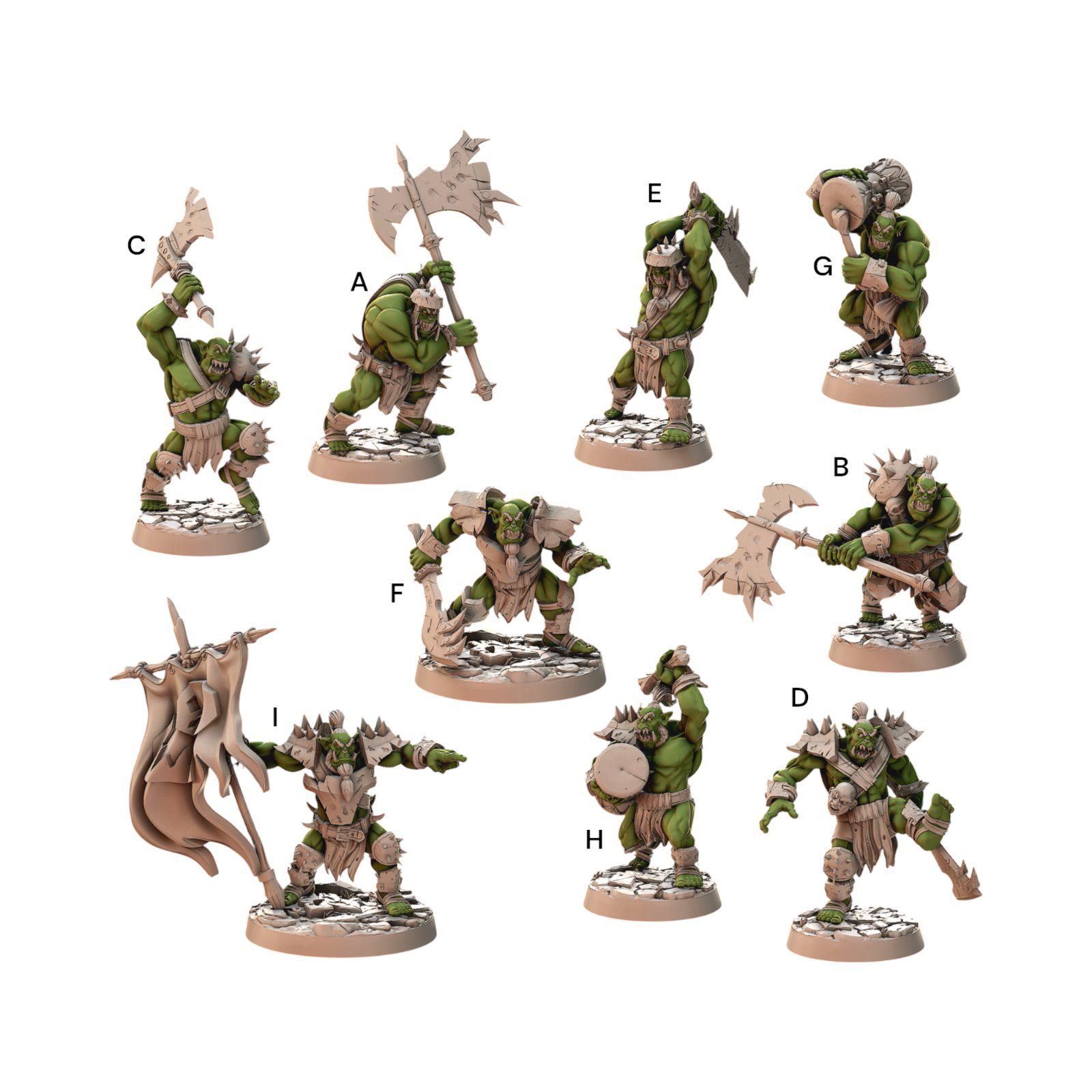 Body Chopper Orc, 14k Resin Dungeons and Dragons DnD Miniatures D&D Mini