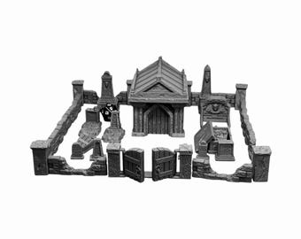 Graveyard Terrain Set: 32mm PLA Terrain for DnD Tabletop