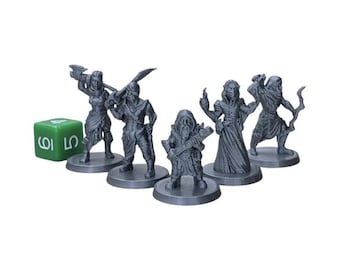 Bandit Gang, D&D Miniatures, 32mm Scale (Set of 5) PLA