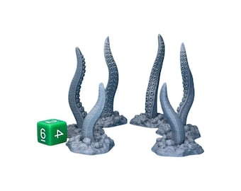 Tentáculos (juego de 6), terreno disperso en miniatura de 32 mm para Dungeons and Dragons (D&D)