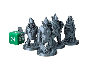 Orcish Nobodies: 32mm DnD Miniatures (Set of 4)