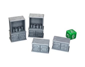Cabinets, Dungeons and Dragons DnD Scatter Terrain Mini 32mm Lot