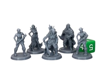 Vampire Miniatures: D&D Mini, 32mm Scale, Set of 5